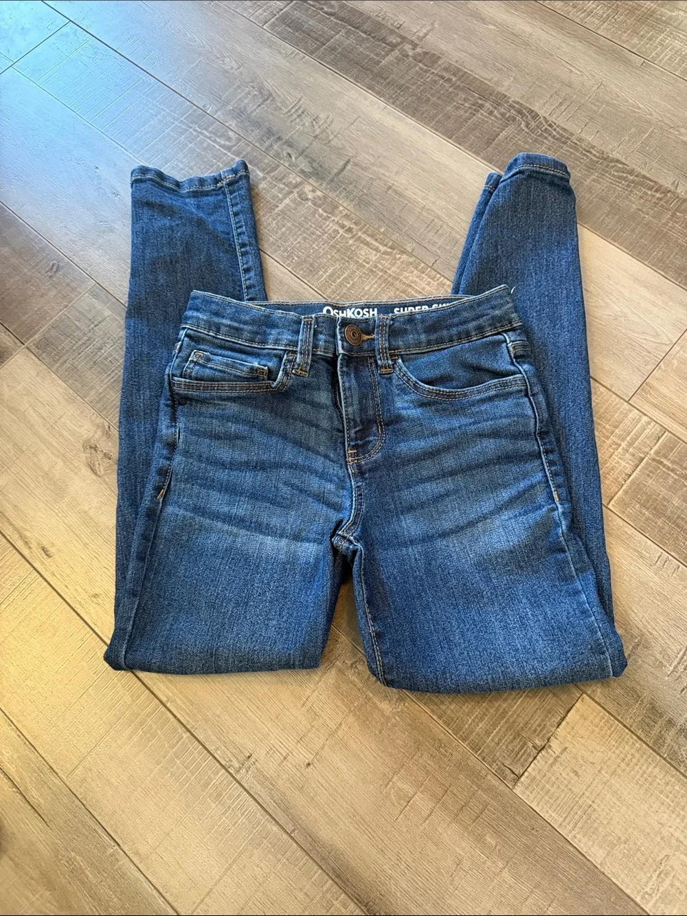 OshKosh B'gosh Girls' Super Skinny Dark Blue Denim Jeans